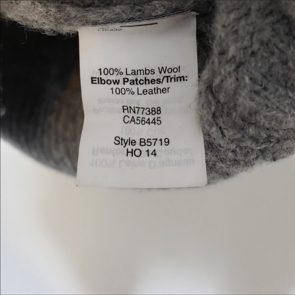 Madewell 100% Wool, Leather Elbow Patch Cardigan - Picture 7 of 8